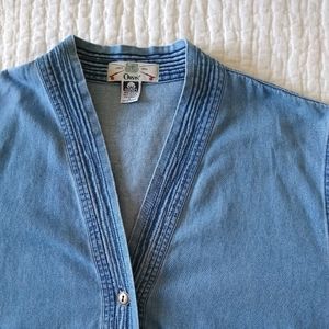 Vintage Orvis Denim Kimono Jacket XL pockets